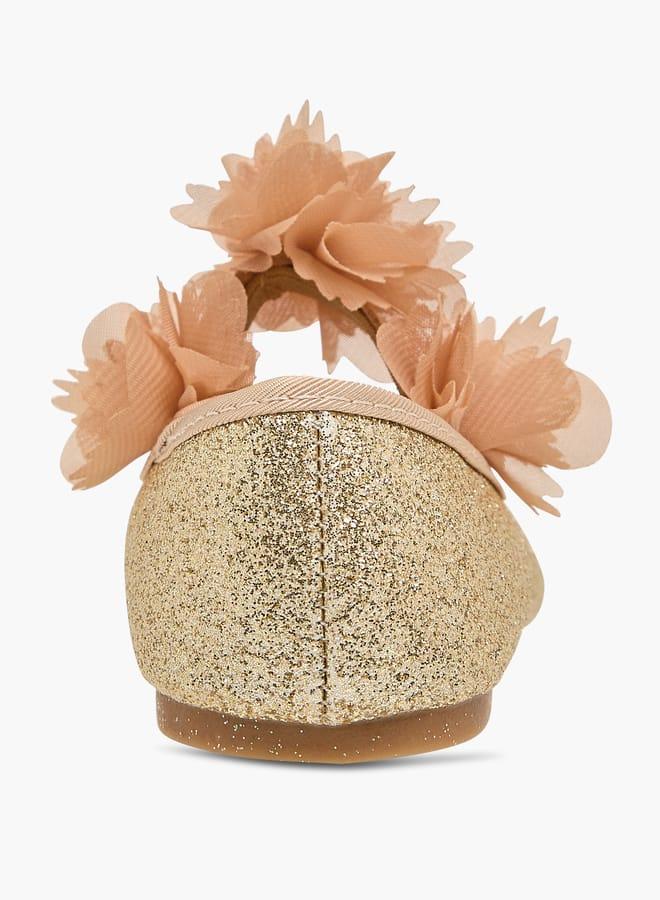 Flora Bella By Shoexpress Girls Embellished Ballerina Shoes With Elasticated Strap - Image 5