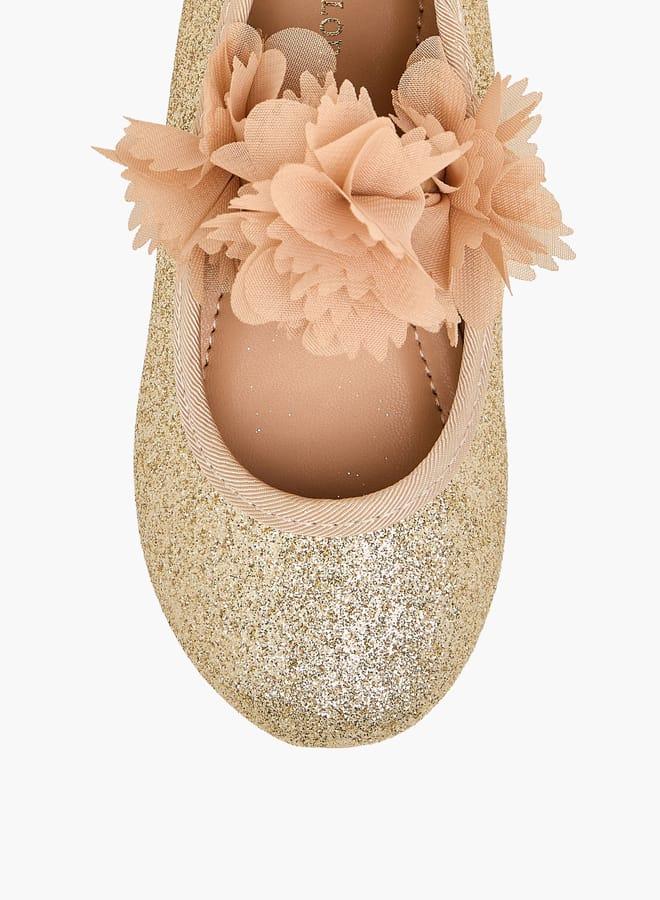 Flora Bella By Shoexpress Girls Embellished Ballerina Shoes With Elasticated Strap - Image 4
