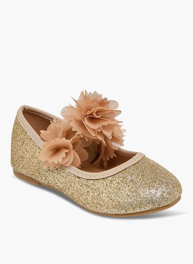 Flora Bella By Shoexpress Girls Embellished Ballerina Shoes With Elasticated Strap - Image 1