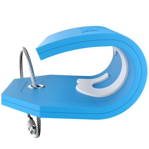 Shacke Initial Luggage Tag with Full Privacy Cover and Stainless Steel Loop (Aqua Teal) (Letter C) - Image 4
