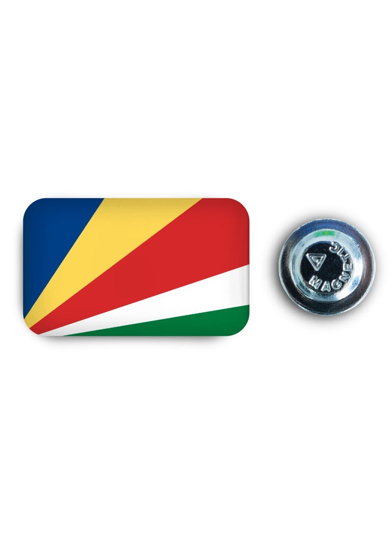 971MEDIA Seychelles Flag Magnetic Badge - Image 1