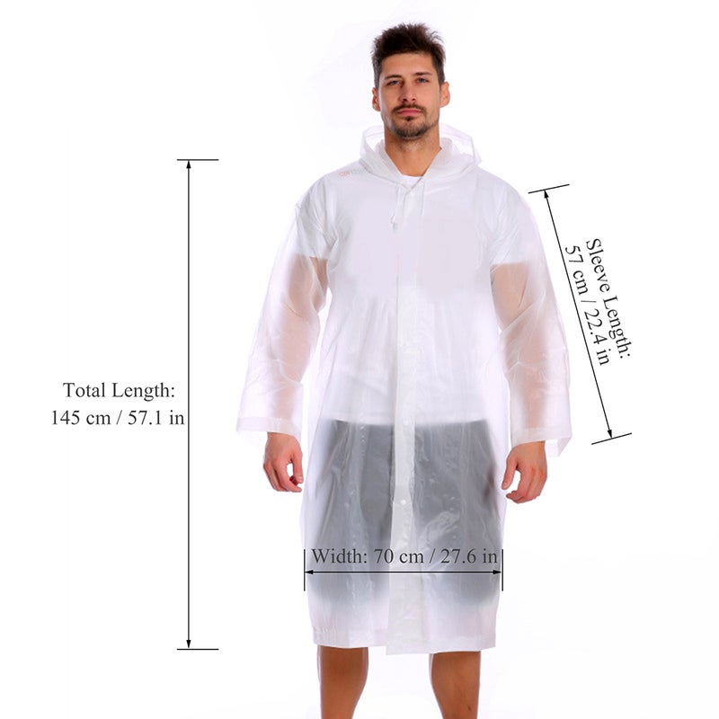 Ultralight Rain Poncho Portable Waterproof Rain Coat Men Women Cycling Rain Cover Hooded Raincoat for Tourism Hiking Fishing Camping Backpacking - Image 4