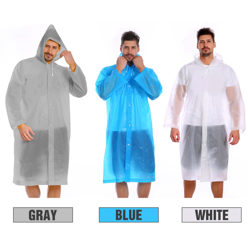 Ultralight Rain Poncho Portable Waterproof Rain Coat Men Women Cycling Rain Cover Hooded Raincoat for Tourism Hiking Fishing Camping Backpacking - Image 2