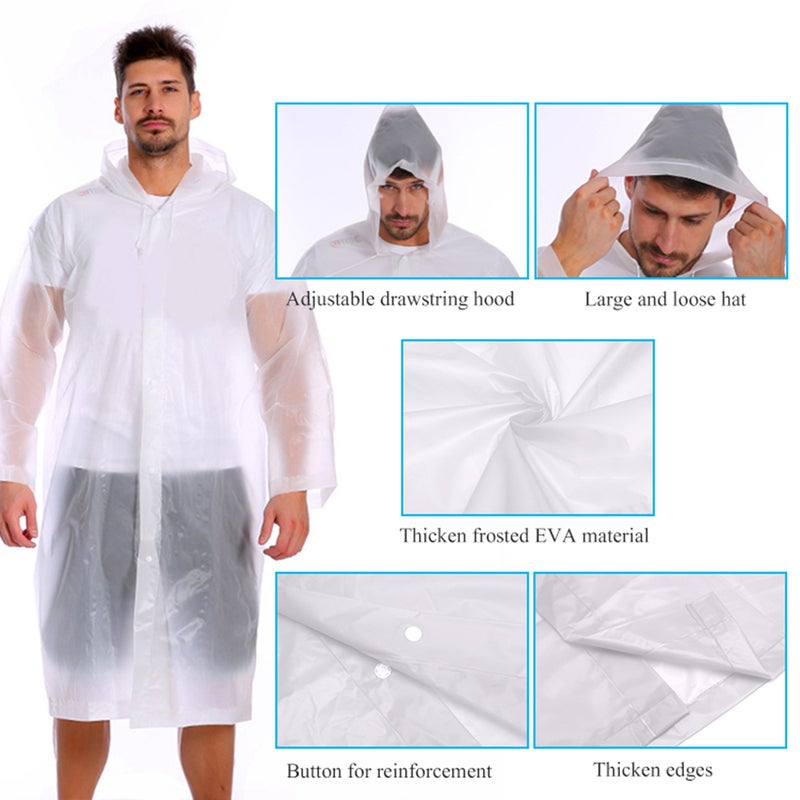Ultralight Rain Poncho Portable Waterproof Rain Coat Men Women Cycling Rain Cover Hooded Raincoat for Tourism Hiking Fishing Camping Backpacking - Image 3