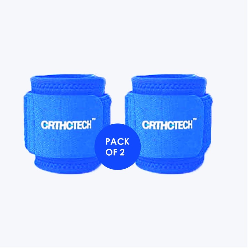 Orthotech Neoprene Gym Wrist Support for Men & Women, Strap for Pain Relief, Wrist Supporter for Gym & Sport activities,Gym Accessories for Men for Hand Grip & Wrist Support - Pair - Image 1