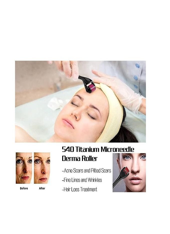 Derma Roller - Derma Roller 540 Microneedle Roller Skin Care System Hair Growth for Women and Men (1mm) - Image 1