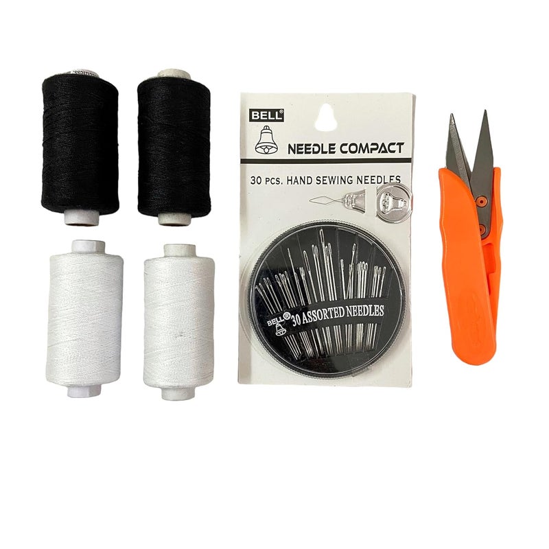 Black 2 Reel White 2reel Needle Set Cutter 1 Piece Combo