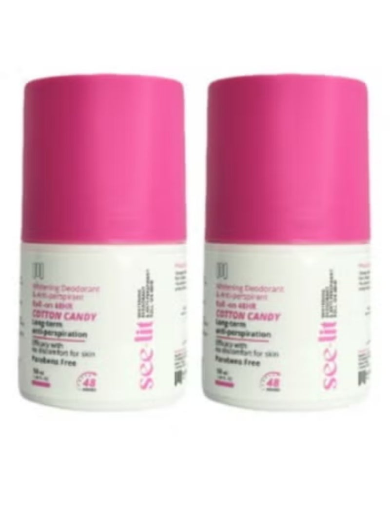 see-lit Roll on whitening deodorant cotton candy 1+1 - Image 2