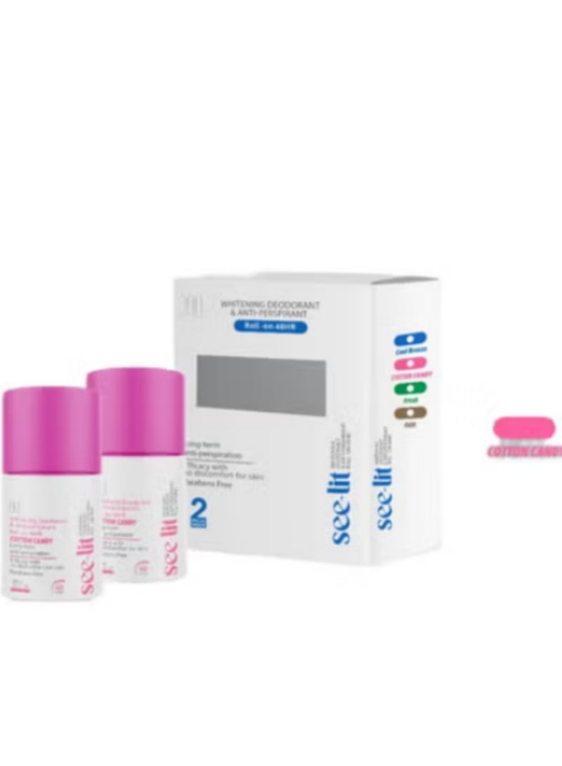 see-lit Roll on whitening deodorant cotton candy 1+1 - Image 1