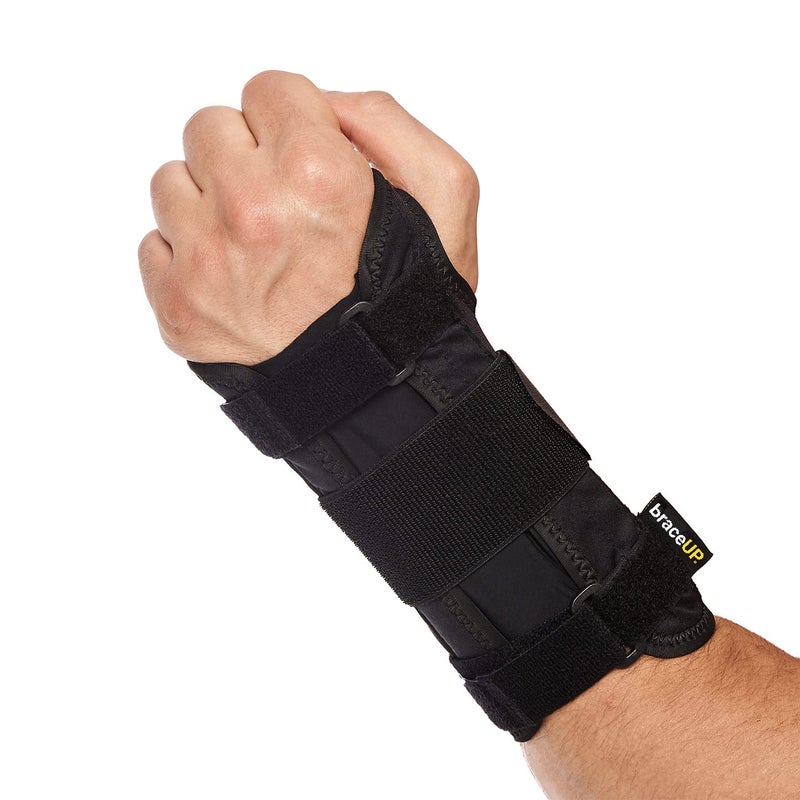 BraceUP Wrist Support Brace with Metal Hand Splint for Carpal Tunnel Wrist Support Left or Right Hand Support and Tendonitis Arthritis Pain Relief for Men and Women SM Left Hand - Image 1