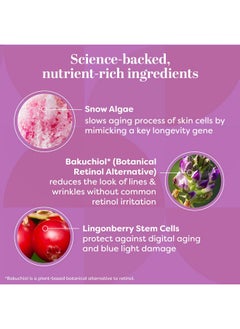 TruSkin Naturals Truskin Longevity Rejuvenating Face Serum Bakuchiol Serum With Lingonberry Stem Cells & Snow Algae Skin Care Made To Help Transition From Anti Aging To Healthy Aging 1 Fl Oz  - Image 3