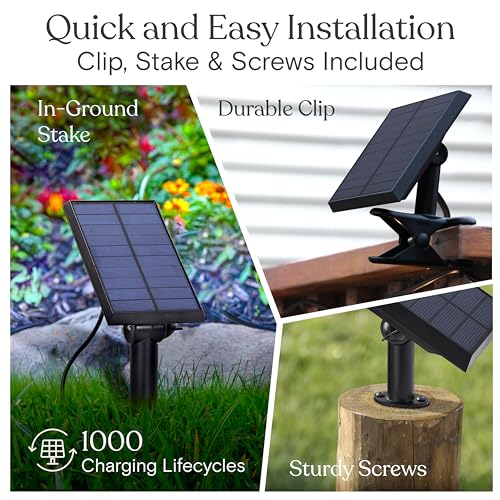 Brightech Ambience Pro 27 Ft Solar Powered Outdoor String Lights - Commercial Grade Waterproof Patio Lights with Edison Globes, Shatterproof LED String Lights for Patio - 2W, Warm White, 12 Bulbs - Image 3