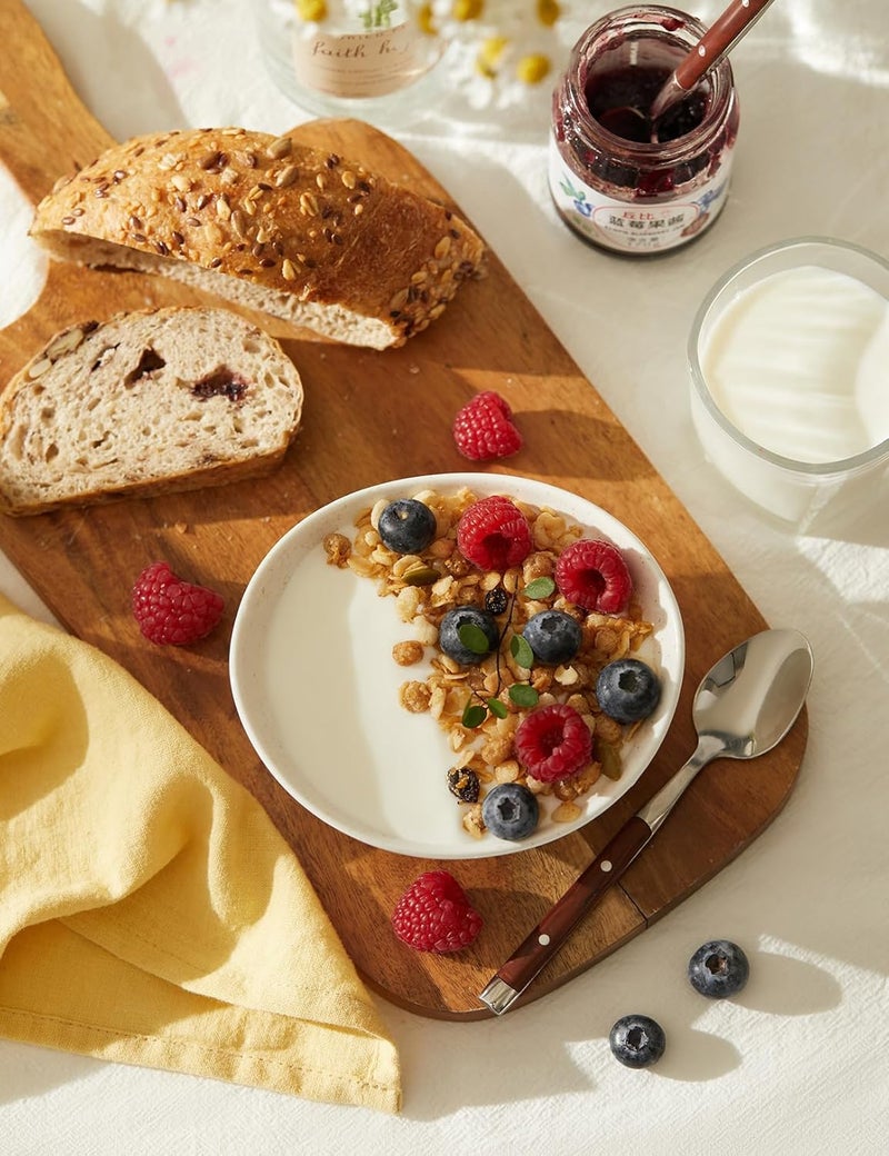 Teocera 5 Inch Porcelain Small Bowls Set 6 Ounce small serving bowls for Dessert Ice Cream Snack Dipping Side Dishes Microwave  Dishwasher Safe Beige - Image 4