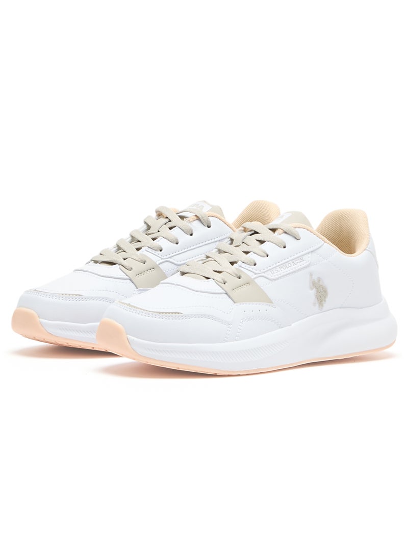 U.S. Polo Assn. Women's White Sneakers - Elegant Design,Comfortable Casual Shoes for Everyday Wear  - Image 3