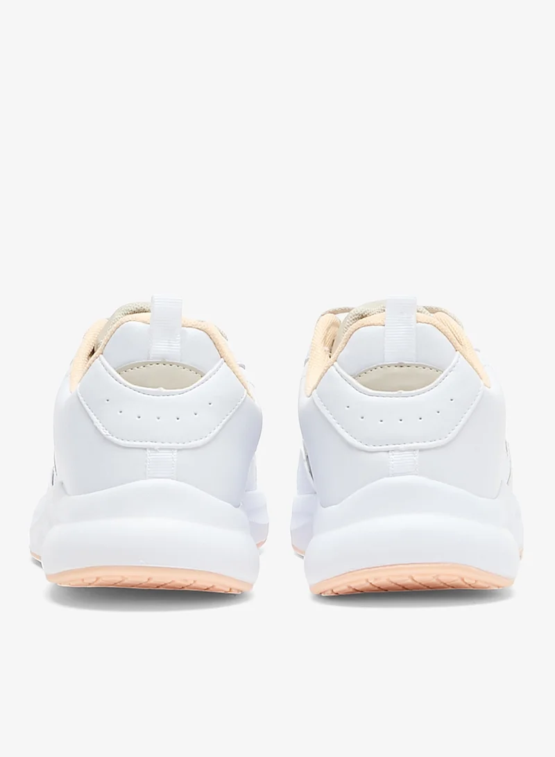 U.S. Polo Assn. White/Salmon Women's White Sneakers - Elegant Design Shoes,Comfortable Casual Shoes for Everyday Wear for Women | Best Price UAE