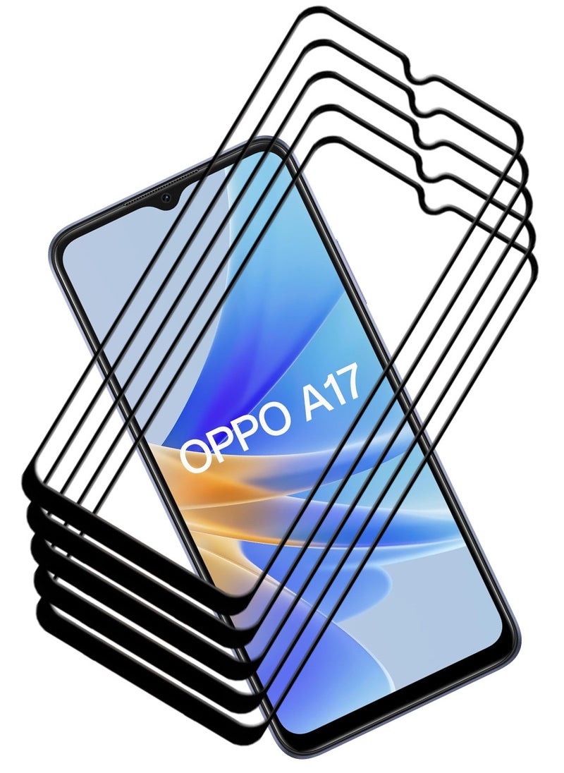 ACLIX 5 Pieces Antistatic ESD Dustproof Premium Quality High Definition Tempered Glass Screen Protector Designed For Oppo A17 - Image 1