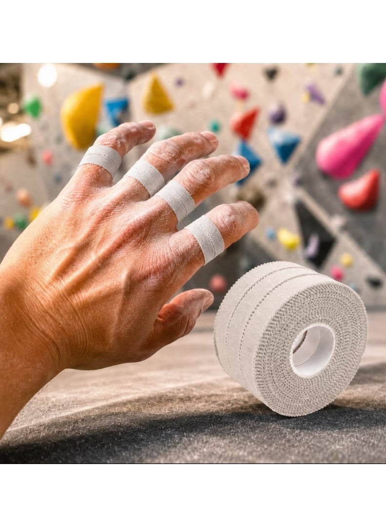 Munyee Hua 3 Rolls Cotton Finger Sports Tape 1.25cm x 13.7m, White Athletic Tape, Latex Free Hot Melt Adhesive, Skin Friendly Finger Joint Protection Tape for Climbing, BJJ, Taekwondo, Golf, Gym Training, Padel, Badminton and Fishing - Image 4