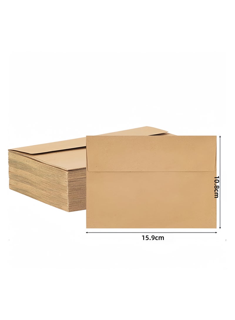 Generic (50 Pack) Brown Coin Envelopes 15.9 x 10.8 cm Kraft Self-Adhesive Envelopes for Small Items Parts, Wages, Notes, Office  - Image 2