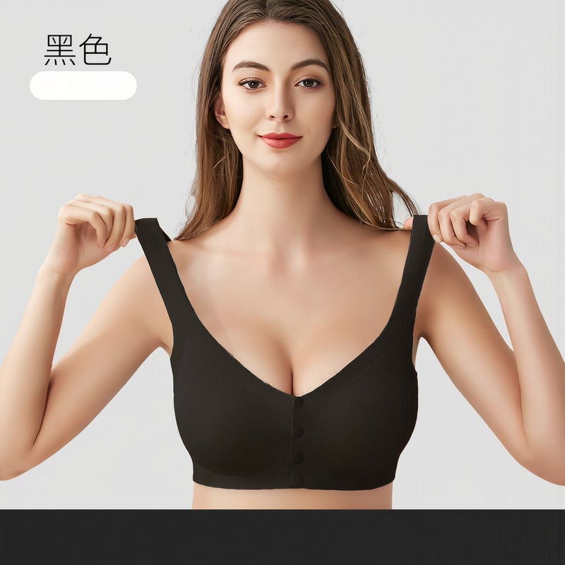 Nursing Bra Sleep Loungewear Outing Daily Wear Front Snap Wireless 3XL No Trace Support - Image 2