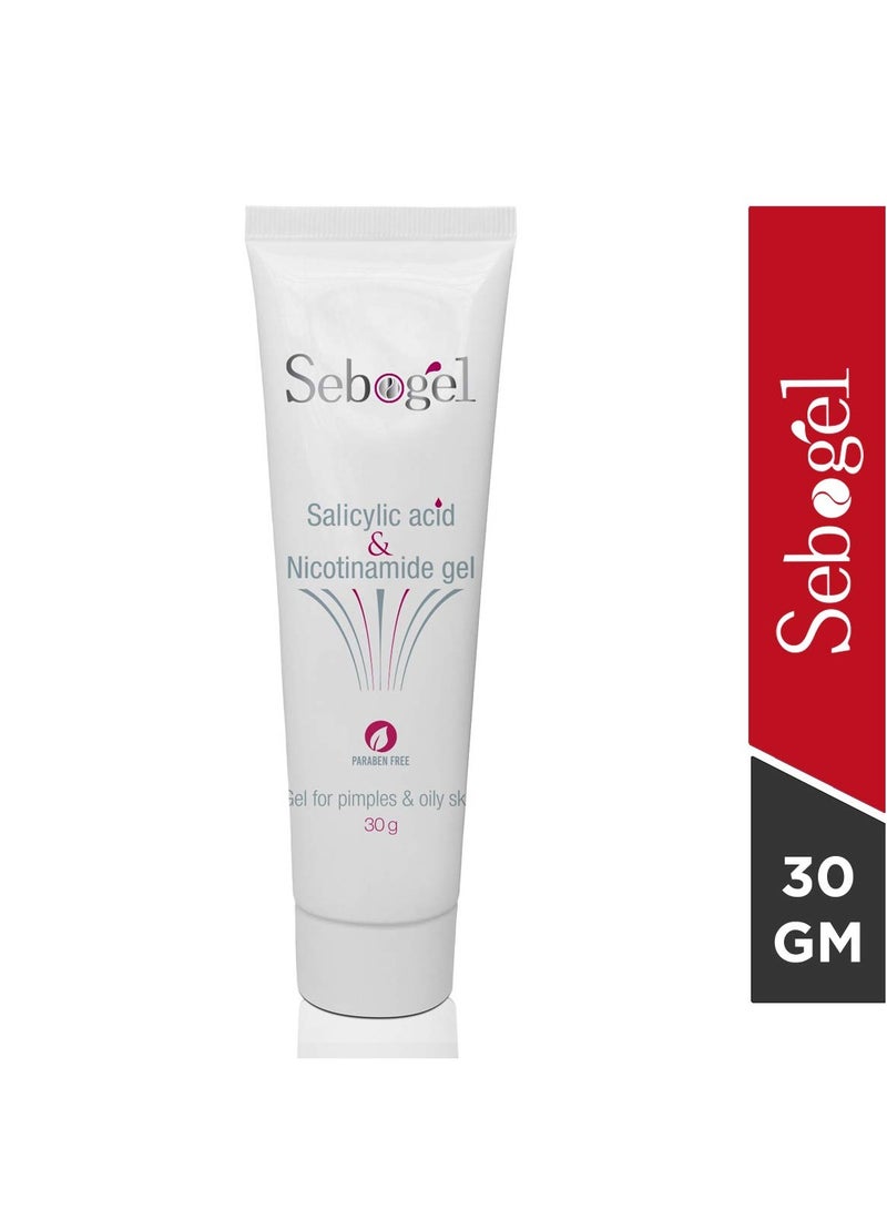 Sebogel Salicylic Acid & Nicotinamide Gel for Pimples and Oily Skin, 30gm - Pack of 2 - Image 2
