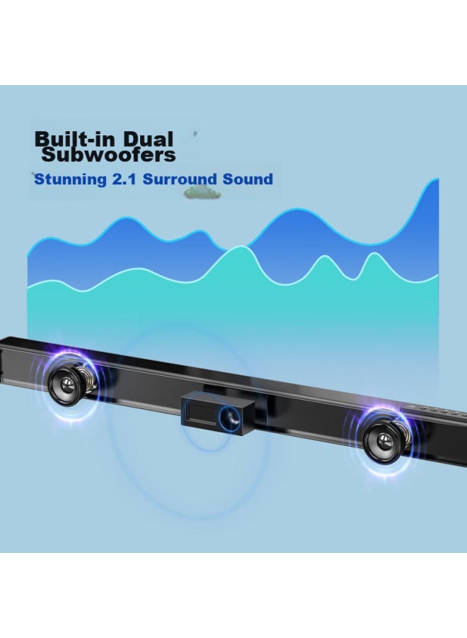 Patriots Aigo Soundbar, Tv Speaker, 3d Surround Sound Home Theater, Bluetooth 5.0 Wireless Connection, Living Room Wall-mounted Speaker, Black T10 - Image 5