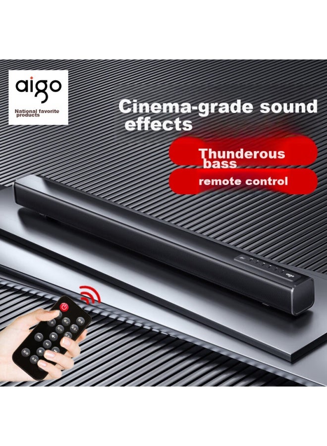 Patriots Aigo Soundbar, Tv Speaker, 3d Surround Sound Home Theater, Bluetooth 5.0 Wireless Connection, Living Room Wall-mounted Speaker, Black T10 - Image 1
