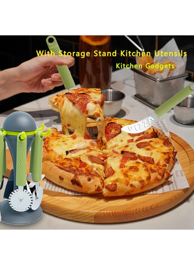 TodyJeyHo 6PCS Pizza Tool Set,Kitchen,Kitchen Utensils Set,Kitchen Decor,Kitchen Decor and Accessories,Kitchen Essentials,With Storage Stand Kitchen Utensils,Kitchen Gadgets (Pizza Set) - Image 2
