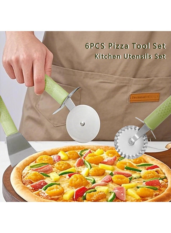 TodyJeyHo 6PCS Pizza Tool Set,Kitchen,Kitchen Utensils Set,Kitchen Decor,Kitchen Decor and Accessories,Kitchen Essentials,With Storage Stand Kitchen Utensils,Kitchen Gadgets (Pizza Set) - Image 5