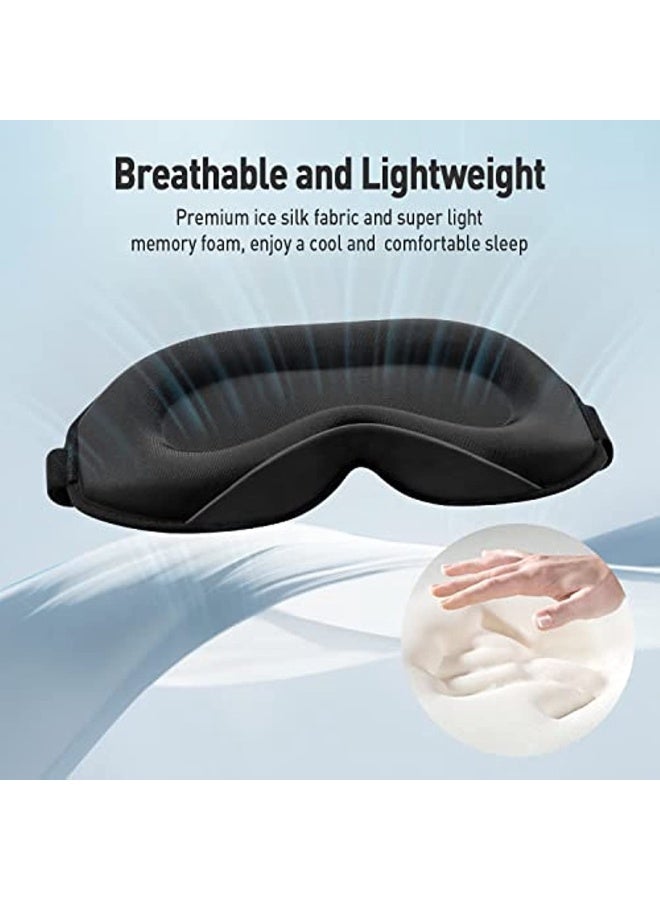 Generic Sleeping Mask for Side Sleepers 3D Sleeping Mask for Men Women Soft and Breathable Eye Mask Sleep Masks 100% Light Blocking Sleeping Goggles with Adjustable Strap for Travel - Image 5
