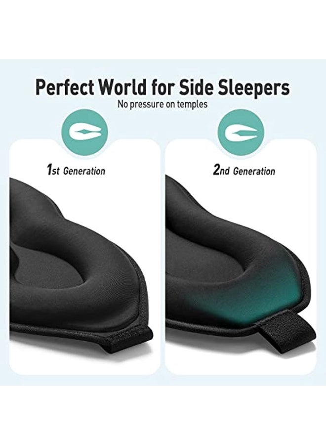 Generic Sleeping Mask for Side Sleepers 3D Sleeping Mask for Men Women Soft and Breathable Eye Mask Sleep Masks 100% Light Blocking Sleeping Goggles with Adjustable Strap for Travel - Image 2