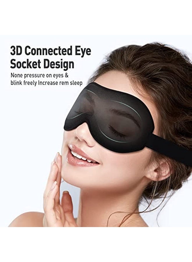Generic Sleeping Mask for Side Sleepers 3D Sleeping Mask for Men Women Soft and Breathable Eye Mask Sleep Masks 100% Light Blocking Sleeping Goggles with Adjustable Strap for Travel - Image 4