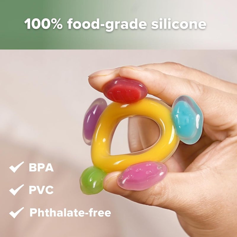 Haakaa Silicone Ferris Wheel Teether  Freezer Teething Toy for Babies 36 Months  Safe Soothing Cold Relief  BPA Free Silicone 1 Pack - Image 3