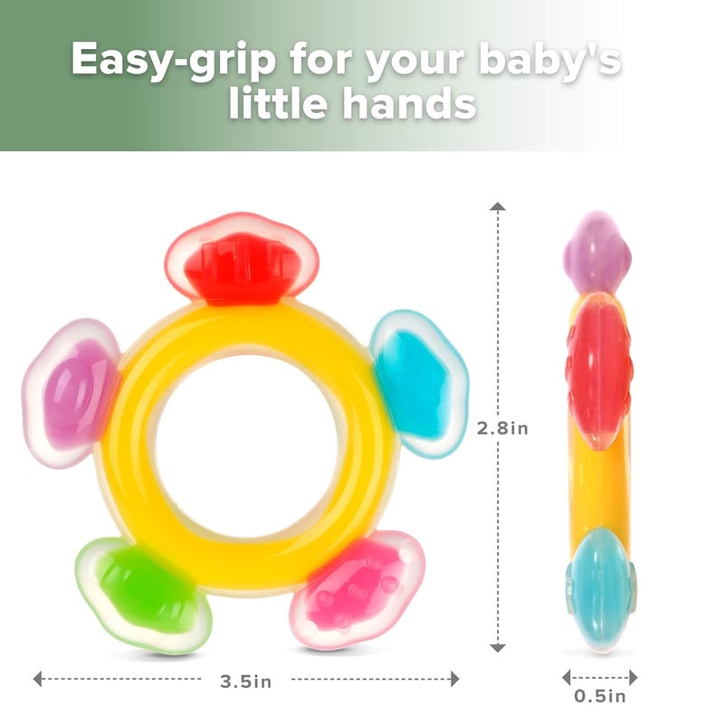 Haakaa Silicone Ferris Wheel Teether  Freezer Teething Toy for Babies 36 Months  Safe Soothing Cold Relief  BPA Free Silicone 1 Pack - Image 2