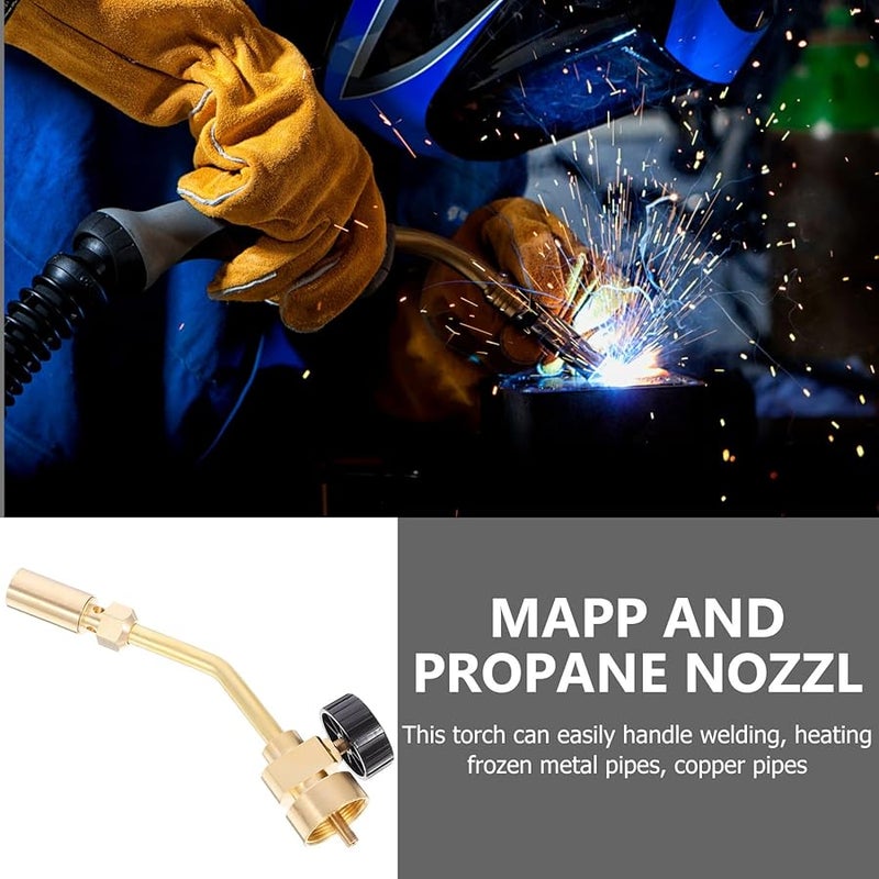 Brass Portable Welding Torch Head Propane Gas Heating for Soldering Thawing Flame Control - Image 4