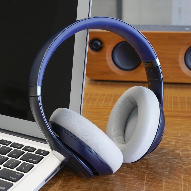 G GVOEARS وسادات أذن بديلة لستوديو برو - وسادات أذن GVOEARS لسماعات Beats Studio Pro اللاسلكية فوق الأذن، جلد بروتين لاصق قوي (رملي) - Image 5