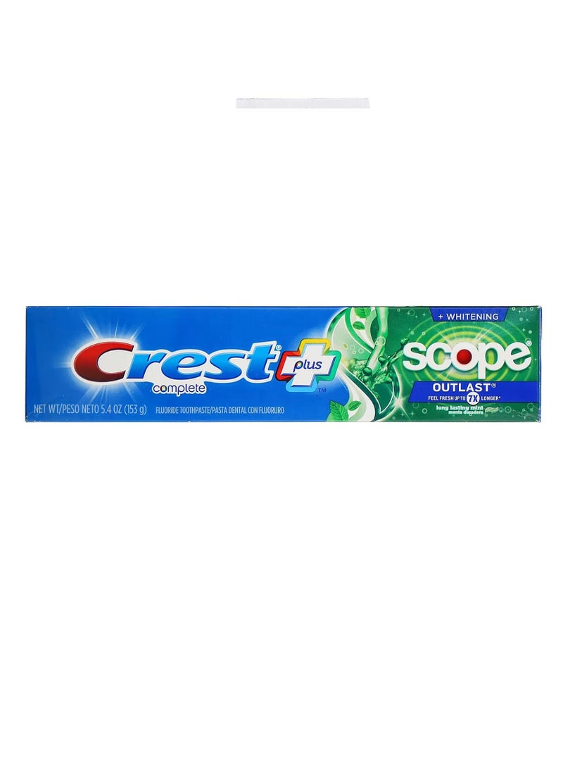 Crest Whitening  Fluoride Toothpaste Long Lasting Mint 5.4 oz 153 g