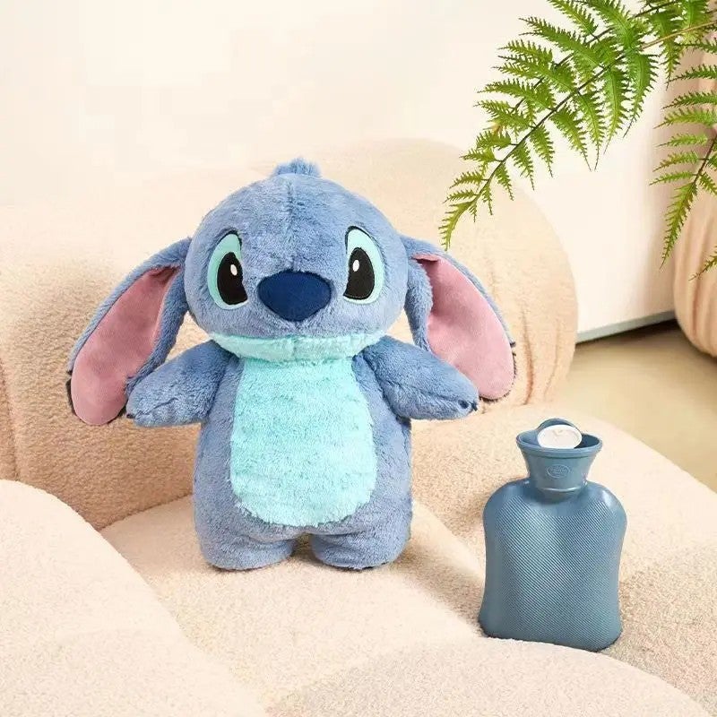 Bluejw New Plush Stitch Warm Heating Pad Toy – Soft Knitted Plush Animal Hot Water Bottle for Kids, Cozy Hand & Feet Warmer, Cute Plush Toys for Comfort and Relaxation - Image 1