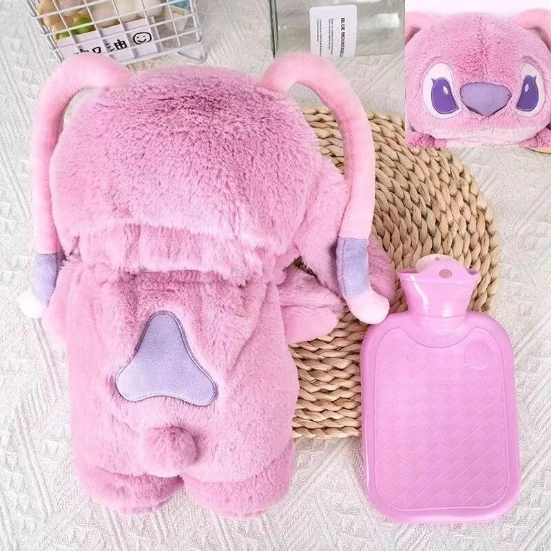 Bluejw New Plush Stitch Warm Heating Pad Toy – Soft Knitted Plush Animal Hot Water Bottle for Kids, Cozy Hand & Feet Warmer, Cute Plush Toys for Comfort and Relaxation - Image 4