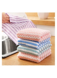 LDQ 10 Pcs Kitchen Dish Cloths, Coral Fleece Microfiber Dish Towel, Soft Absorbent Towels, Reusable, Machine Washable, Best For Kitchen, Bathroom, Car, Window, (30x30 CM)  - Image 4