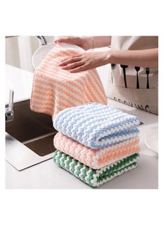 LDQ 10 Pcs Kitchen Dish Cloths, Coral Fleece Microfiber Dish Towel, Soft Absorbent Towels, Reusable, Machine Washable, Best For Kitchen, Bathroom, Car, Window, (30x30 CM)  - Image 5