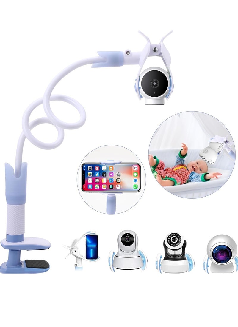 Gonice Baby Monitor Holder, Universal Baby Monitor Stand with 3 Fixed Straps Baby Camera Holder No Drilling, Flexible Hose for Shelf Desk Crib (Monitor Not Included)  - Image 1