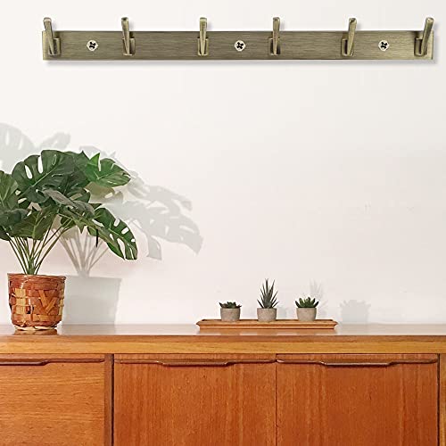DOCOSS Antique Brass Wall Hooks for Hanging Cloth and Towel Hangers for Wall,Door Hangers,Hook Rail Bathroom Accessories- Pack of 2 - Image 5