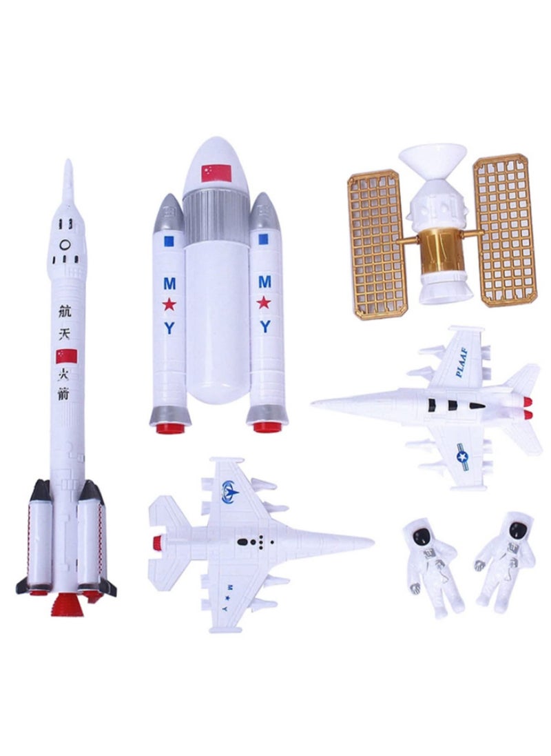 Eco-Friendly Space Satellite Toy Set Exploration Rocket Shuttle Universe Aviation Model Pretend Play Simulation Educational STEM Toys for Kids Parent-Child Interactive Games  - Image 3
