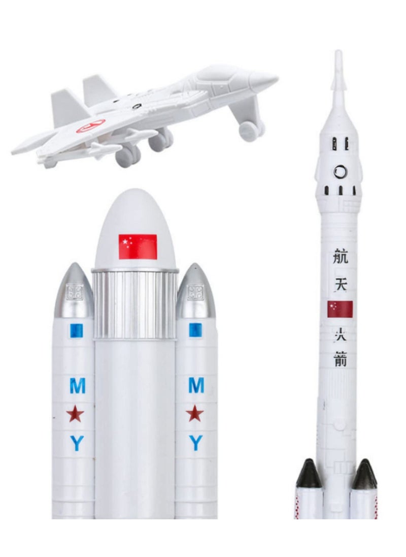 Eco-Friendly Space Satellite Toy Set Exploration Rocket Shuttle Universe Aviation Model Pretend Play Simulation Educational STEM Toys for Kids Parent-Child Interactive Games  - Image 5