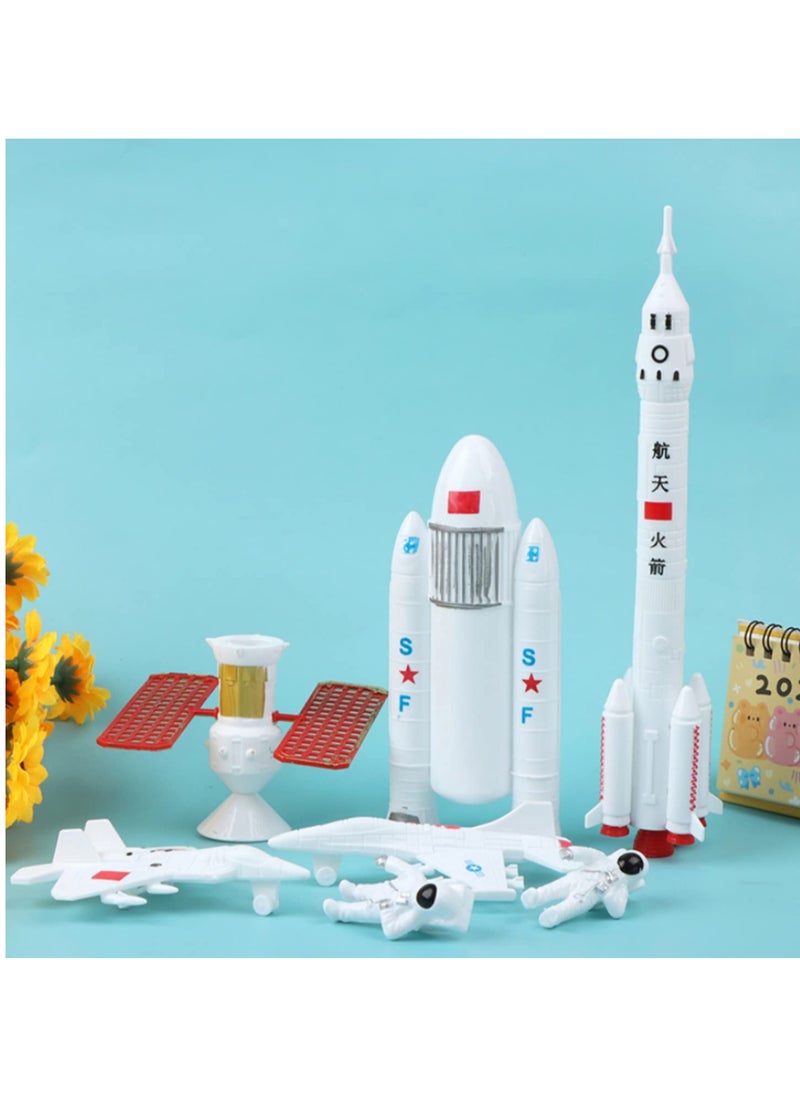 null - Eco-Friendly Space Satellite Toy Set Exploration Rocket Shuttle Universe Aviation Model Pretend Play Simulation Educational STEM Toys for Kids Parent-Child Interactive Games - Image 1