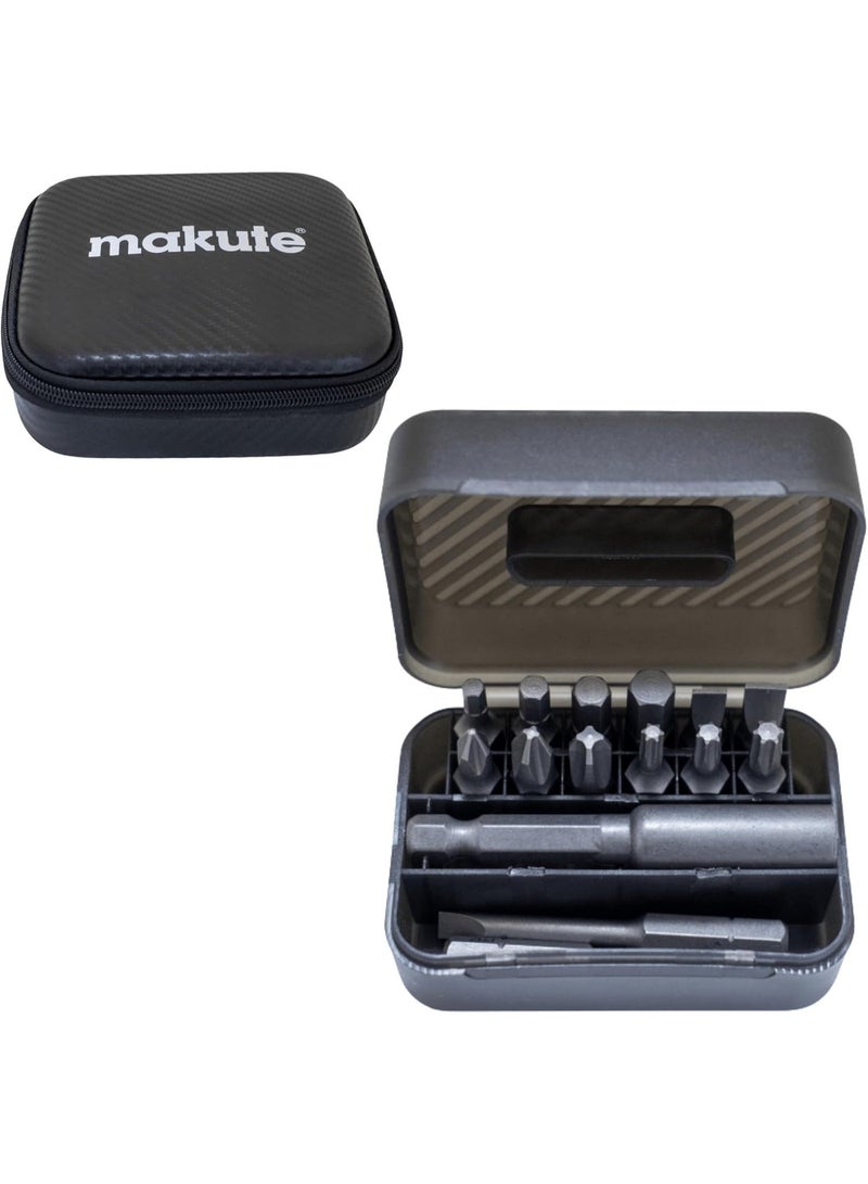 makute 3.7V Cordless Electric Screwdriver Set with 15-Piece Bit Kit, 5Nm Torque, 250RPM, USB Rechargeable, Compact Lightweight Power Screwdriver for Furniture Assembly & DIY Repairs – CCD121-14P - Image 4