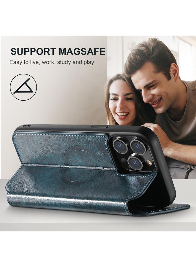 Suteni Case For iPhone 16 Pro J05 Leather Magnetic MagSafe Phone Case - Image 5