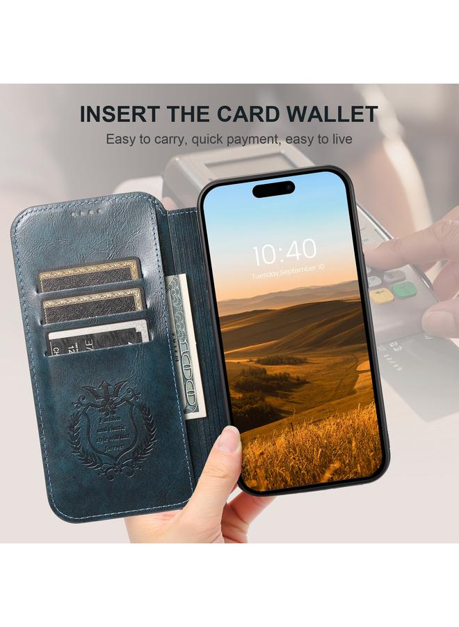 Suteni Case For iPhone 16 Pro J05 Leather Magnetic MagSafe Phone Case - Image 4