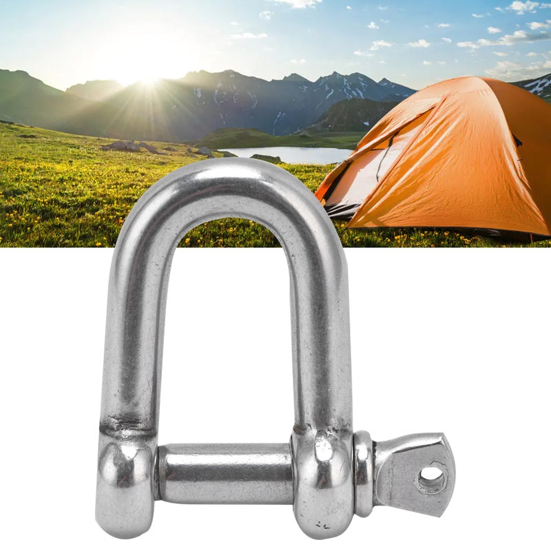 Screw Pin Anchor Shackle Stainless Steel DShaped Bow Shackle for Chains Outdoor Camping Survival Rope(M8 ) - Image 4