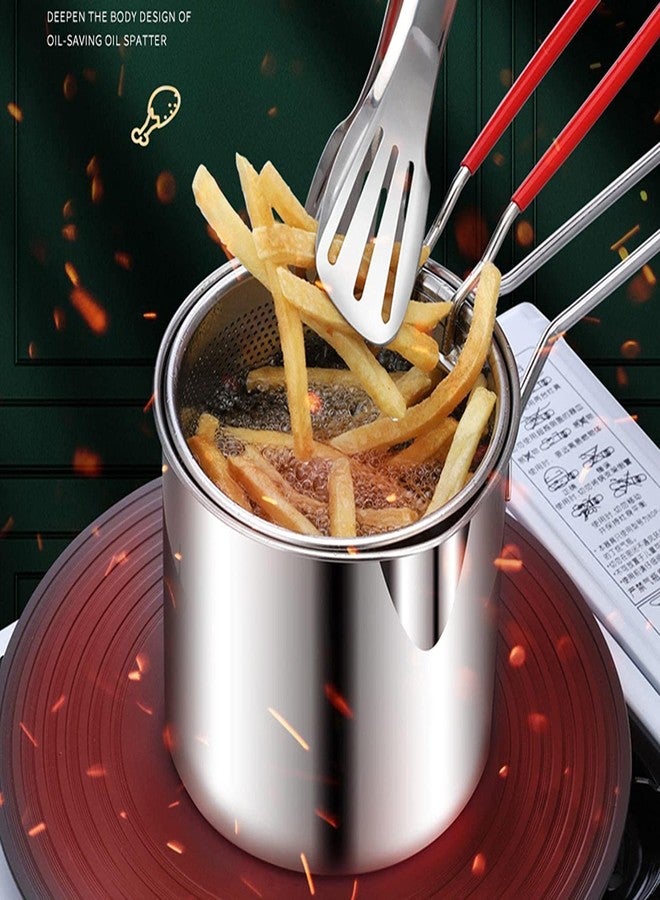 ECAPT Stainless Steel Deep Fryer Pot Detachable Fryer Pan High with Basket Universal Deep Fry Pan Fry Pot for Home Fries Kitchen Camping - Image 5
